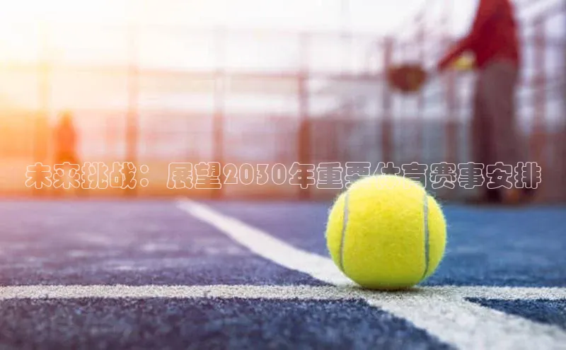 未来挑战：展望2030年重要体育赛事安排